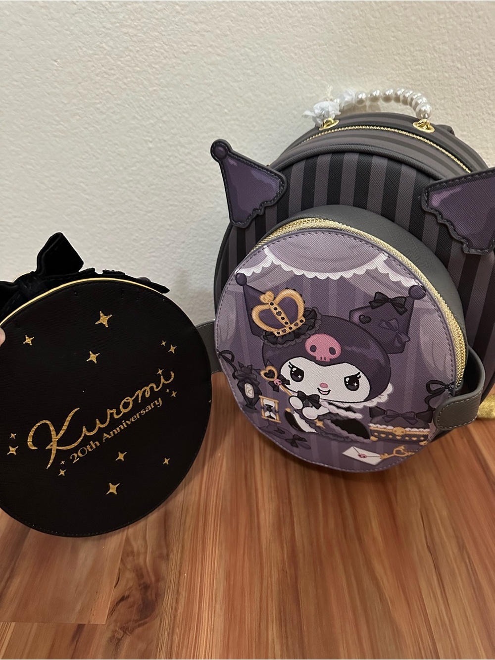 NWT Loungefly Sanrio Kuromi 20th anniversary Pearl-Handle backpack - Picture 4 of 5